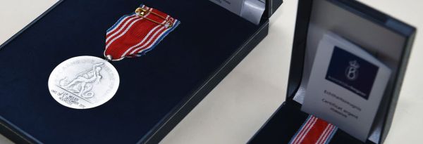 medaille in doosje voor een onderscheiding