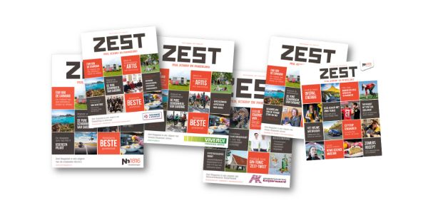 covers van de laatste zes ZEST magazines