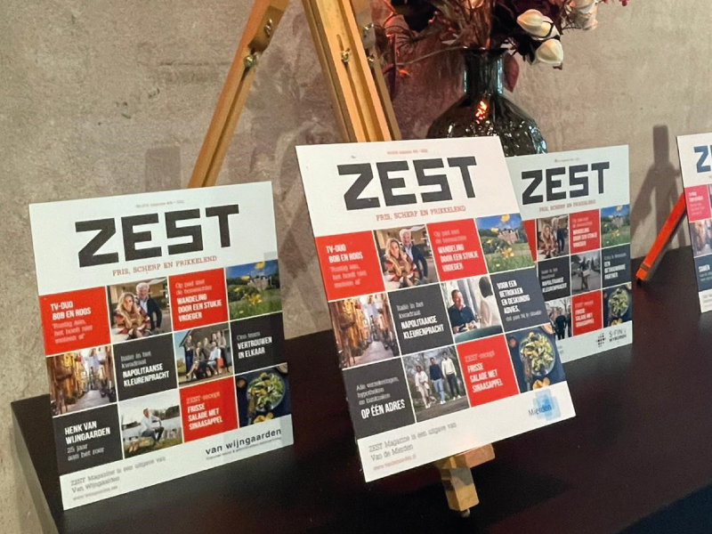 zest magazine covers in beeld